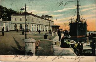 1905 Zadar, Zara; Riva vecchia / old port, steamship. A. Gilardi &amp; Figlio (EK)