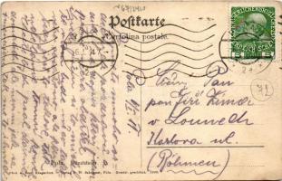 1911 Pola, Pula; Münzhäuser / mint, tram. Phot. A. Beer. Verlag F. W. Schrinner (EK)