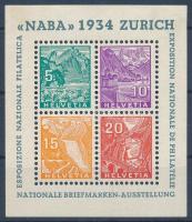 Svájc 1934 Jó minőségű NABA blokk Mi 1 (*Mi EUR 450.-)