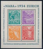 Svájc 1934 Jó minőségű NABA blokk Mi 1 (*Mi EUR 450.-)