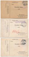1915-1916. 3 db RÉGI egyedi készítésű tábori fotós képeslap, Ehrenthal Zoltán a cs. és kir. 28. tábo...