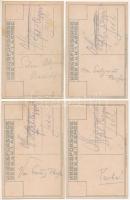 Brassó, Kronstadt, Brasov; 4 db RÉGI első világháborús katonai művészlap: Kriegsfürsorge der K.u.K. ...