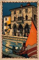 Split, Spalato; Gemeindehaus. Oesterreichische Adria Ausstellung Wien 1913 Officielle Postkarte A 8. Kilophot GMBH / Austrian Adria Exhibition. Art Nouveau litho s: Hans Kalmsteiner (EK)