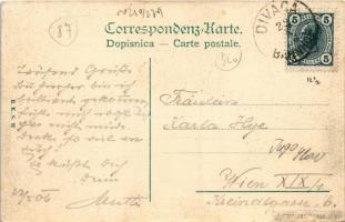 1906 Divaca, Divacca, Divaccia; church, main square. B. K. S. W