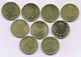 Vatikán 2010R-2013R 50c Cu-Ni-Zn "XVI. Benedek pápa" (4xklf) + 2014R-2016R 50c Cu-Ni-Zn "Ferenc pápa" (3xklf) + 2017R-2018R 50c Cu-Ni-Zn "Ferenc pápa címere" (2xklf) T:AU,XF Vatican 2010R-2013R 50 Cents Cu-Ni-Zn "Benedict XVI" (4diff) + 2014R-2016R 50 Cents Cu-Ni-Zn "Francis" (3xdiff) + 2017R-2018R 50 Cents "Coat of Arms - Francis" (2xdiff) C:AU,XF Krause KM#387, KM#460, KM#460.1