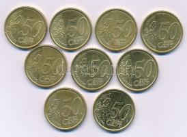 Vatikán 2010R-2013R 50c Cu-Ni-Zn "XVI. Benedek pápa" (4xklf) + 2014R-2016R 50c Cu-Ni-Zn &q...