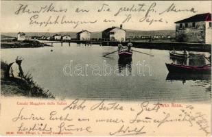 1904 Portoroz, Porto Rose, Portorose; Canale Maggiore delle Saline / major canal of the salt pans. Fotogr. L. Mioni