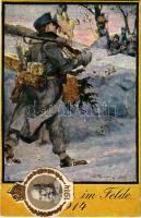 Weihnachten im Felde 1914. Postkarte des steirischen Soldatentages / Első világháborús osztrák-magya...