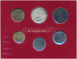 Vatikán 1979. 10L-500L (6klf) forgalmi sor karton dísztokban, közte 500L Ag T:UNC kis patina Vatican 1979. 10 Lire - 500 Lire (6xdiff) coin set in original cardboard case, within 500 Lire Ag C:UNC small patina