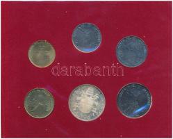 Vatikán 1979. 10L-500L (6klf) forgalmi sor karton dísztokban, közte 500L Ag T:UNC kis patina
Vatica...