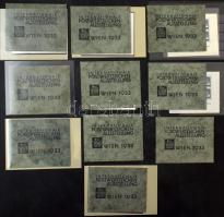 1933 10 db WIPA blokk kifogástalan állapotban tokkal együtt, a beragasztásból származó jelentéktelen...