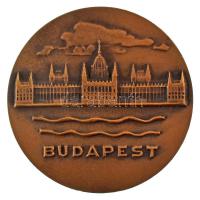 1970-1980. "Budapest" egyoldalas bronz emlékérem, hátoldalán gravírozva, dísztokban (70mm) T:AU