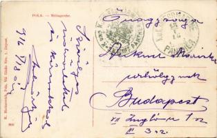 1916 Pola, Pula; Mittagsruhe. R. Marincovich / matrózok a fedélzeten / K.u.k. Navy mariners on board...