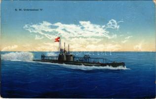 1915 S.M. U-IV osztrák-magyar tengeralattjáró / K.u.k. Kriegsmarine Unterseeboot IV / Austro-Hungarian Navy submarine "U 4". G. Costalunga 1914/15. M. Schulz + "K.u.k. Kriegsmarine S.M.S. Panther" (EK)