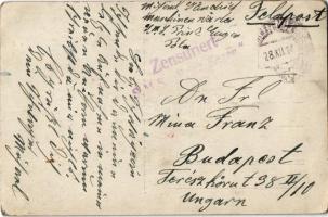 1917 SMS PRINZ EUGEN Osztrák-Magyar Haditengerészet pre-dreadnought csatahajó személyzete (kapitány?...