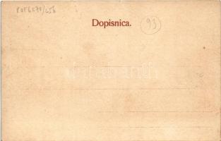 Ljubljana, Laibach; Reselnova cesta z jubilejskega mosta / Apotheke zu Mariahilf / street view, phar...