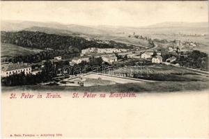 Pivka, St. Petra na Krasu, San Pietro del Carso, St. Peter in Krain; general view with railway station. A. Bolé