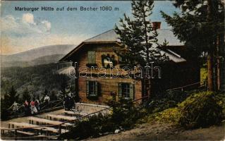 Pohorje, Bachergebirge, Bachern; Marburger Hütte auf dem Bacher / tourist house, mountain rest house, inn (EB)