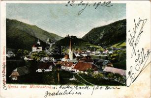 1902 Vitanje, Weitenstein; general view with church (fl)