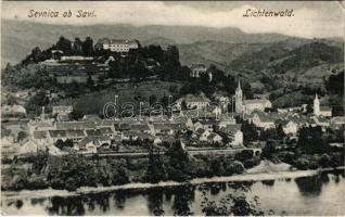 1908 Sevnica, Lichtenwald; Sevnica ob Savi / general view, castle. Verlag K. Cimpersek (EB)