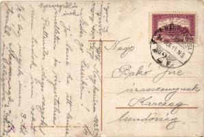 1925 Nagykanizsa, Fő tér, Stern József, Bettlheim és Guth üzlete. Vasúti Levelezőlapárusítás (kis sz...