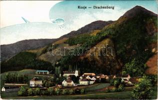 1907 Kozje, Drachenburg; general view with church (EK)
