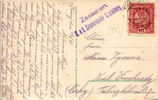 1917 Kranj, Krainburg; general view with railway station, bridge (EK)