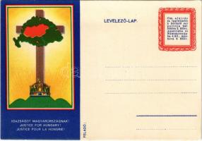 1936 Igazságot Magyarországnak! Hátoldalon Pesti Hírlap XI. Olimpiai cikke / Justice pour la Hongrie! / Justice for Hungary! Hungarian irredenta propaganda, article of the 1936 Olympic Games on the backside (EK)