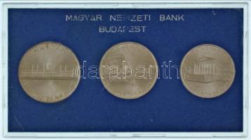 1956. 10Ft + 20Ft + 25Ft Ag "10 éves a Forint (Jó Forint sor)", eredeti MNB műanyag tokban T:AU Hungary 1956. 10 Forint + 20 Forint + 25 Forint Ag "10th Anniversary of Forint (The Good Forint set)", in original MNB plastic case C:AU Adamo EM4, EM5, EM6
