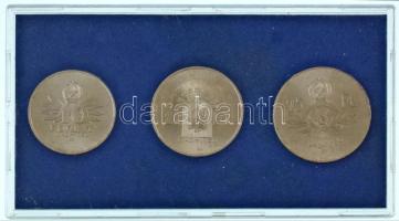 1956. 10Ft + 20Ft + 25Ft Ag "10 éves a Forint (Jó Forint sor)", eredeti MNB műanyag tokban...
