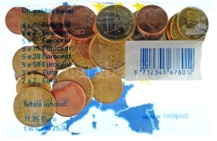 Hollandia 2000. 1c (4x) + 2c (3x) + 5c (5x) + 10c (5x) + 20c (5x) + 50c (5x) + 1E (3x) + 2E (2x) "Euro Starter Pack" T:BU Netherlands 2000. 1 Cent (4x) + 2 Cent (3x) + 5 Cent (5x) + 10 Cent (5x) + 20 Cent (5x) + 50 Cent (5x) + 1 Euro (3x) + 2 Euro (2x) "Euro Starter Pack" C:BU