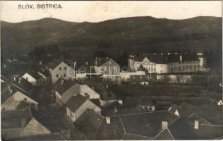 Slovenska Bistrica, Windisch-Feistritz; general view with castle. Rosa Pitschl Original Bromsilber + "K.u.K. BAONSKOMDO der vereinigten Einjfreiwilligen-Abteilungen des 3. Korps" (fl)