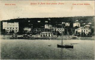 Portoroz, Porto Rose, Portorose; Hotel al mare, Casa di Cura Militare / hotel, military spa. Franc. Heizinger (fl)