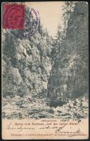 Hohe Rinne 1907.08.06. Képeslap Budapestre 2h bélyeggel + 5f Turul bérmentesítéssel / 2h Hohe Rinne ...