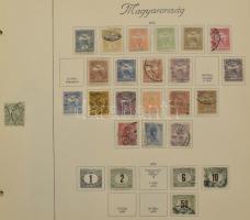 Magyar és francia gyűjtemény kezdemények a kezdetektől az 50-es évekig kevés bélyeggel előnyomott albumrészekben, hozzá Szent István bélyegnaptár és alkalmi bélyegzések