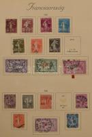 Magyar és francia gyűjtemény kezdemények a kezdetektől az 50-es évekig kevés bélyeggel előnyomott al...