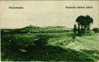 1925 Pannonhalma, Győrszentmárton; Pannónia hármas halma. Hangya szövetkezet kiadása (EK)