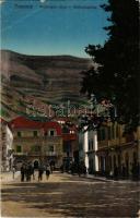 1917 Trebinje, Stefanijna ulica / Stefaniegasse / street view, shops + "K.u.K. Gruppenkommando M. F. in B. H. in Lastva" (EB)