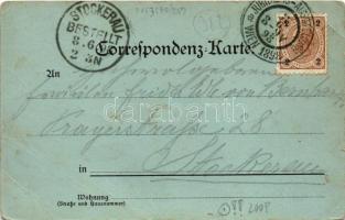 1898 Jajce. Ch. Reisser &amp; M. Werther Art Nouveau, floral + "Jubiläums-Ausstellung Wien ...