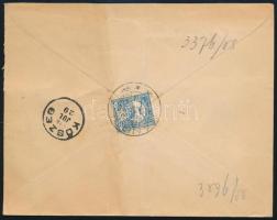 1908 10f díjjegyes boríték Turul 25f kiegészítéssel "BÁNDOLY" (Burgenland) - Köszegre