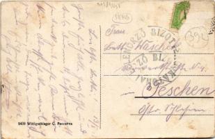 1915 Pancsova, Pancevo; Corvin utca, Izraelita templom, zsinagóga. Wittigschlager C. kiadása / stree...