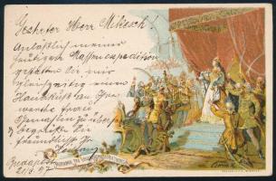 1897 Milleniumi 2kr díjjegyes képeslap Bécsbe