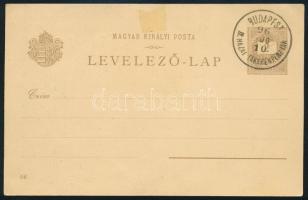 1896 Milleniumi 2kr díjjegyes képeslap, címzetlen