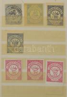 Karcag városi okmánybélyegek gyűjteménye kis berakóban, 84 db közte különlegességek, változatok. Min...