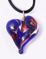 Murano üveg medálos nyaklánc ezüst (Ag) szerelékkel