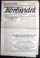 [Folyóirat] Körösvidék. Független keresztény politikai napilap. Felelős szerkesztő: Migend Dezső. XX...