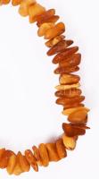 Borostyán nyaklánc, h: 80 cm