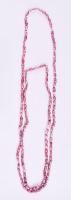 Rózsaszín gyöngysor, h: 81 cm