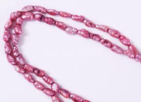 Rózsaszín gyöngysor, h: 81 cm