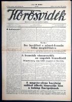 [Folyóirat] Körösvidék. Független keresztény politikai napilap. Felelős szerkesztő: Migend Dezső. XX...